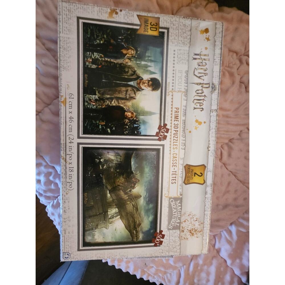 Harry Potter 3D Image Puzzle Wizarding World Twin Pack 500 Pcs Each(2 PUZZLES)